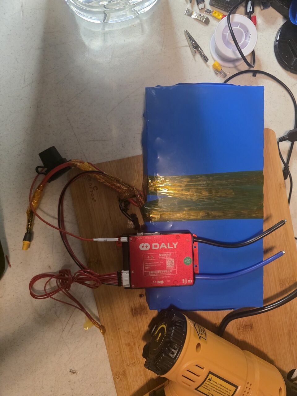The pack, with the BMS.